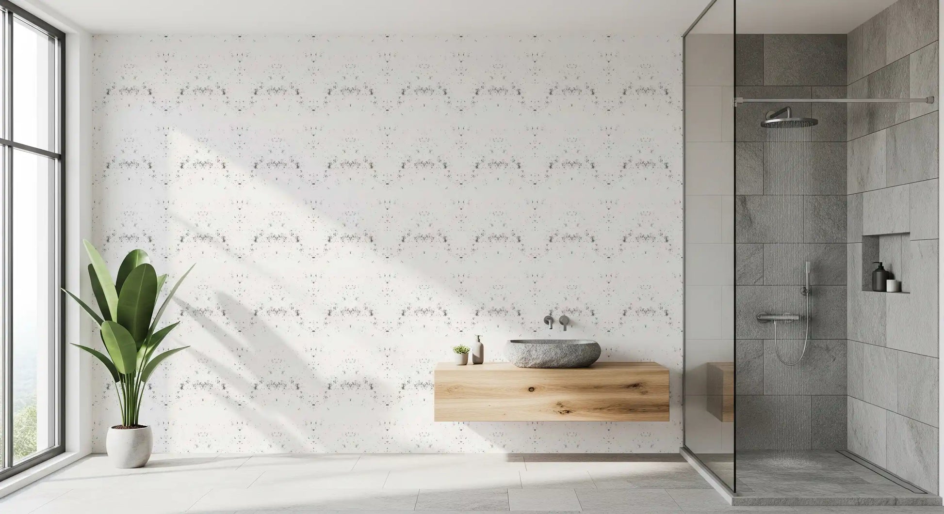 Off-white ground carries light scuffs in the Industrial Plaster wallpaper GD10866
