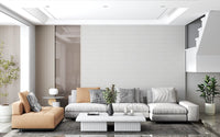 Neutral plaid wallpaper gives a Living room an even, low-key feel GD10867
