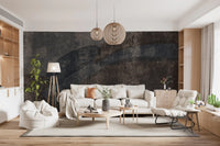 Curved arcs of slate and concrete across the rustic curvilinear wall mural, GD10869
