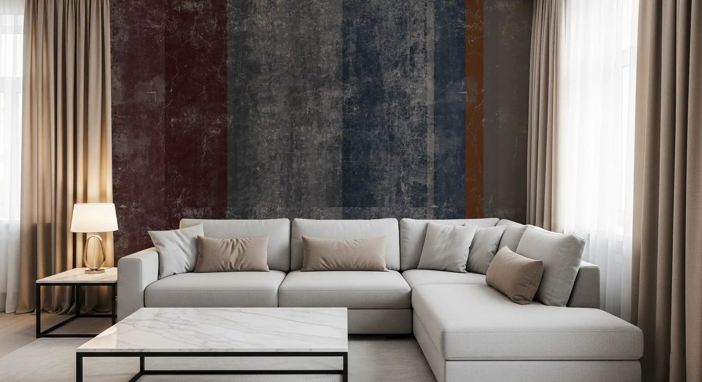Cracked, stony texture runs through this rust stripe wall mural GD10870
