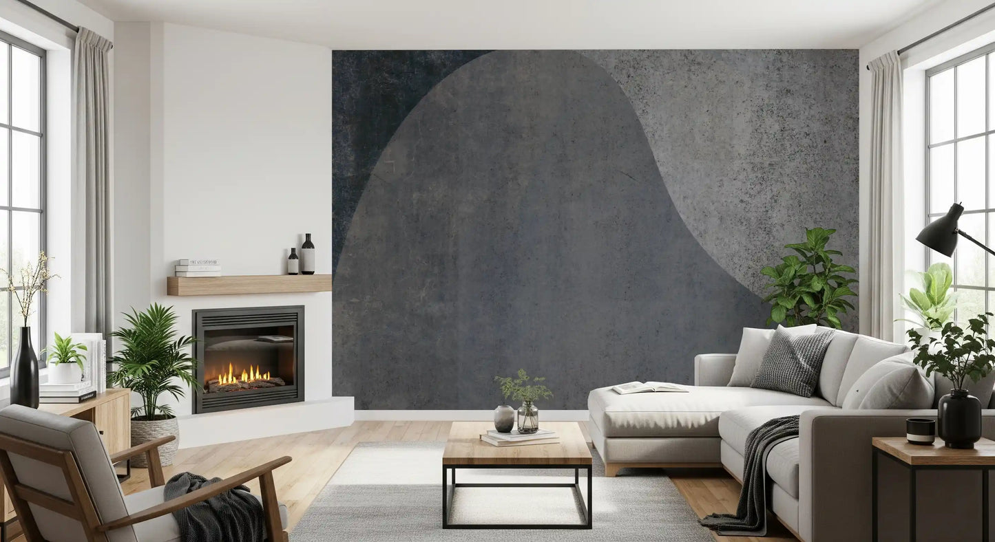 Slate Arches Abstract Industrial Wall Mural