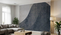 Slate and Stone Textured Abstract Waves Wall Mural