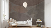 Earthy Abstract Stone Shapes Textured Wall Mural