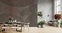 Earthy Abstract Stone Shapes Textured Wall Mural