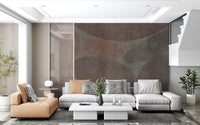 Earthy Abstract Stone Shapes Textured Wall Mural