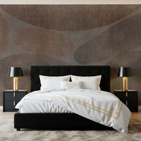 Earthy Abstract Stone Shapes Textured Wall Mural