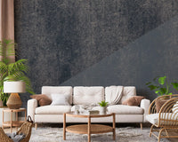 Charcoal and Steel Blue Diagonal Wall Mural