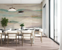 Pastel Mist Abstract Landscape Wallpaper Wall Mural