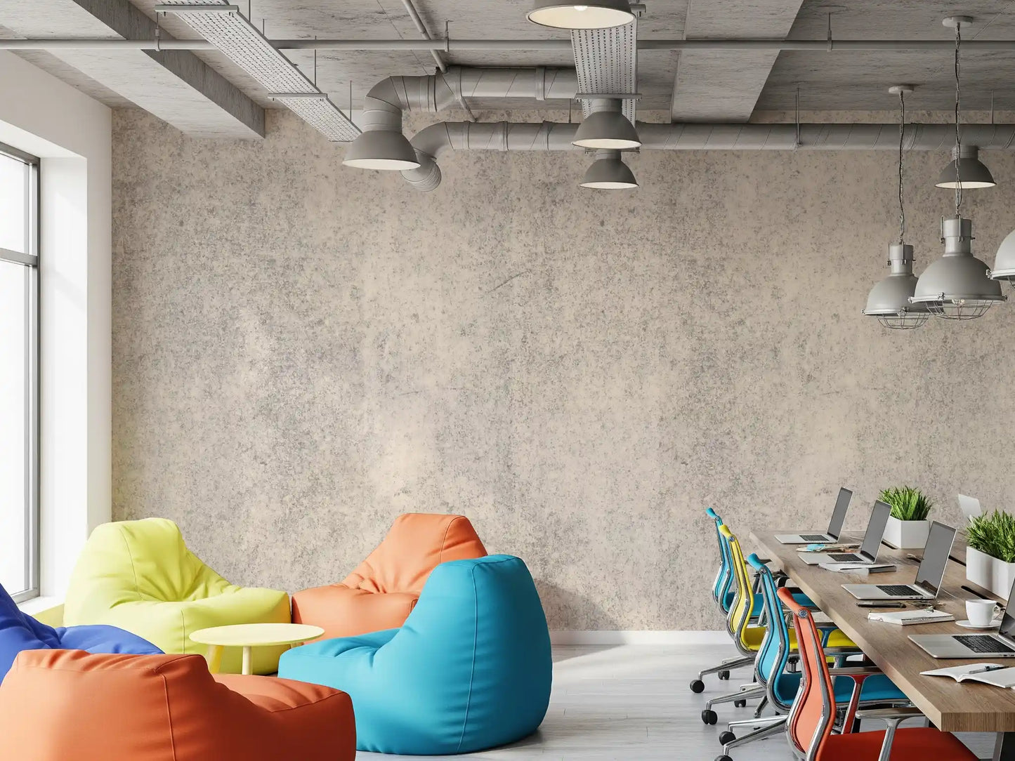 Aged Concrete Plaster Textured Wallpaper Wall Mural