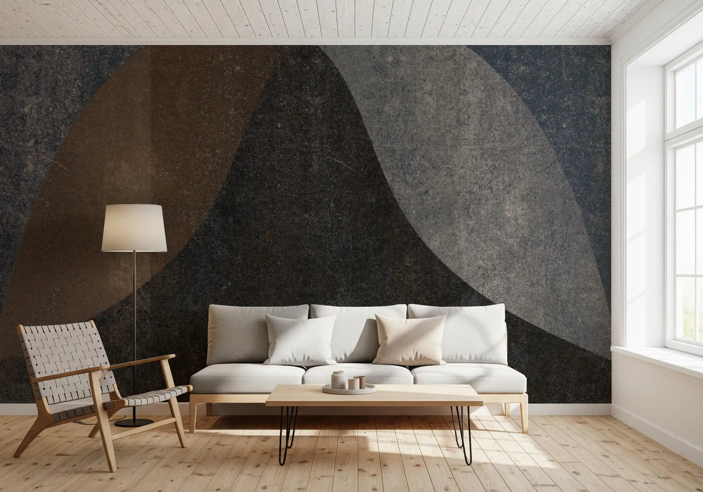 Earthy Textured Arches Abstract Wall Mural Wall Mural
