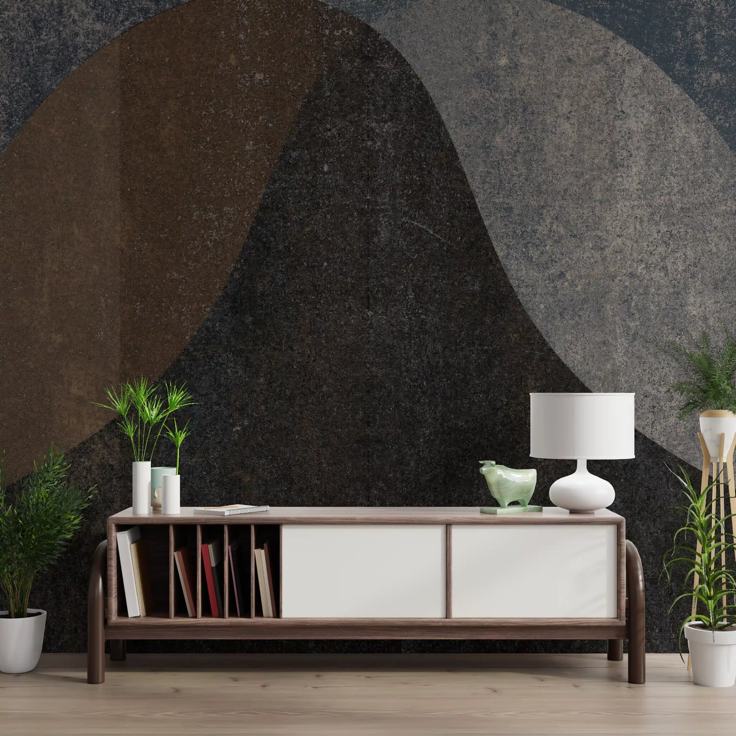 Earthy Textured Arches Abstract Wall Mural Wall Mural
