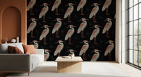 Muted Herons at Night Wall Mural