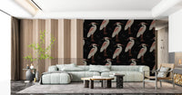 Muted Herons at Night Wall Mural