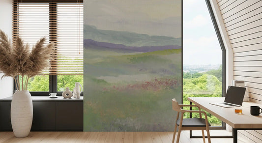 Misty Lavender Meadows Wall Mural