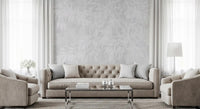 Pale Alabaster Foliage Textured Wall Mural