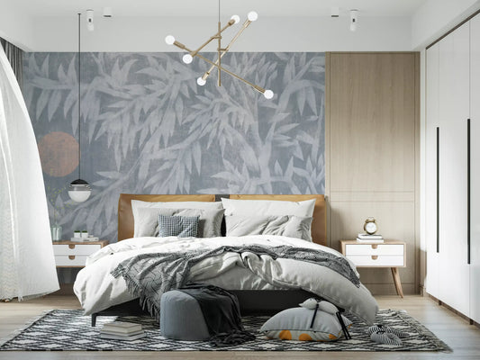 Serene Bamboo and Rising Sun Wall Mural Wall Mural