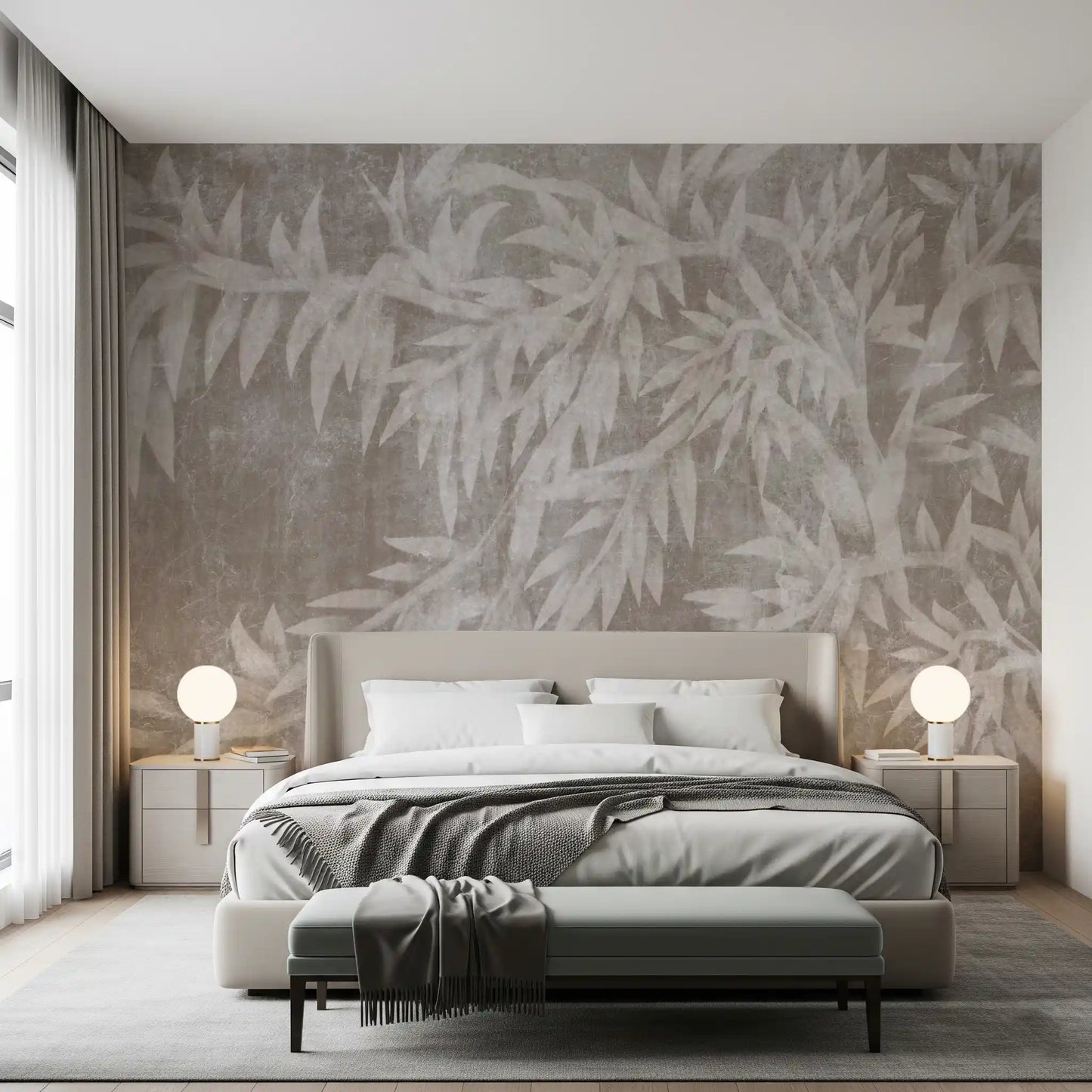 Serene Mist Bamboo Plaster Wall Mural