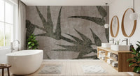 Rustic Moss Green Bamboo Wall Mural Wall Mural