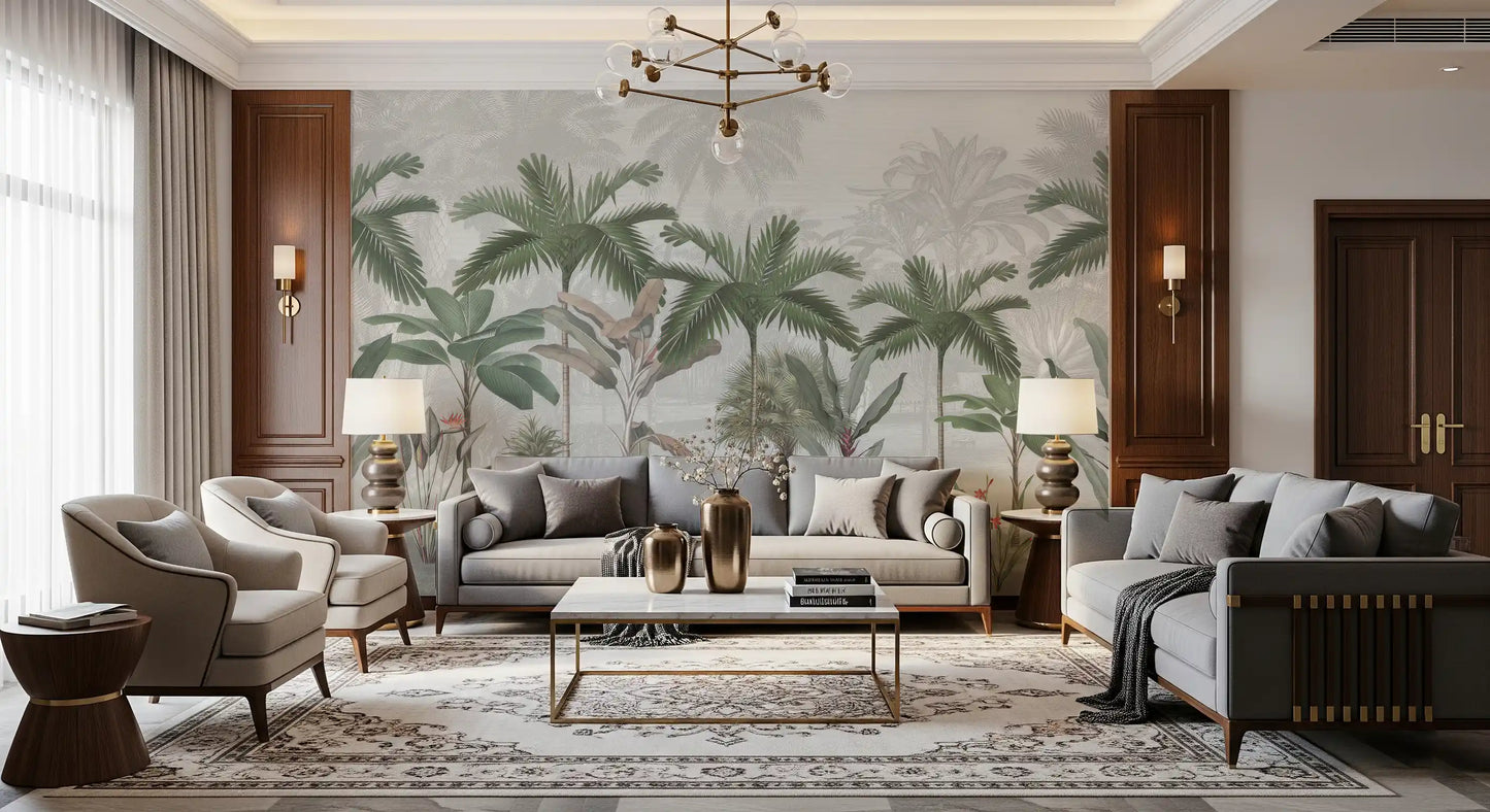 Vintage Tropical Botanical Wall Mural