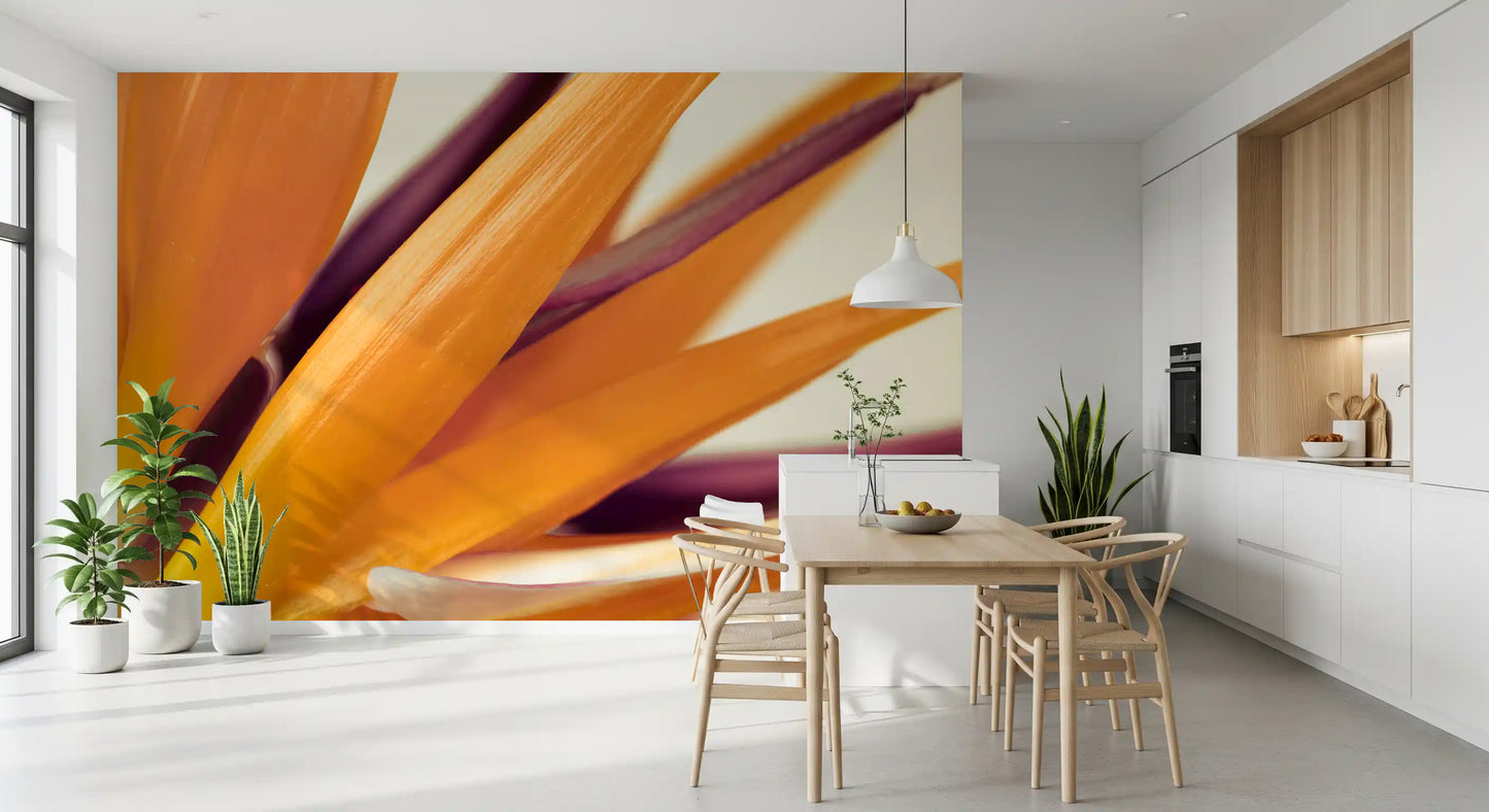 Vibrant Bird of Paradise Botanical Wall Mural Wall Mural
