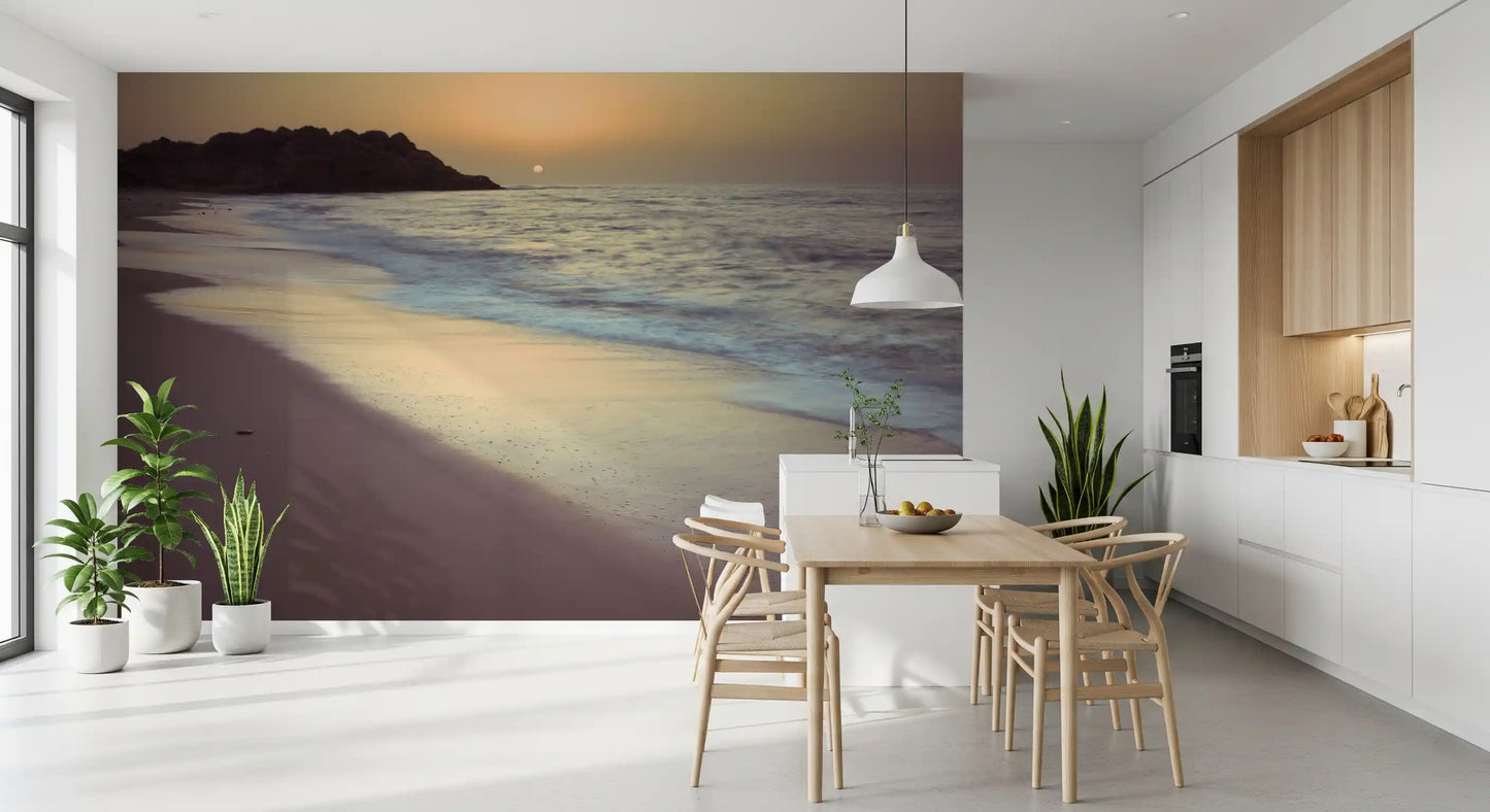 Golden Hour Coastline Wall Mural