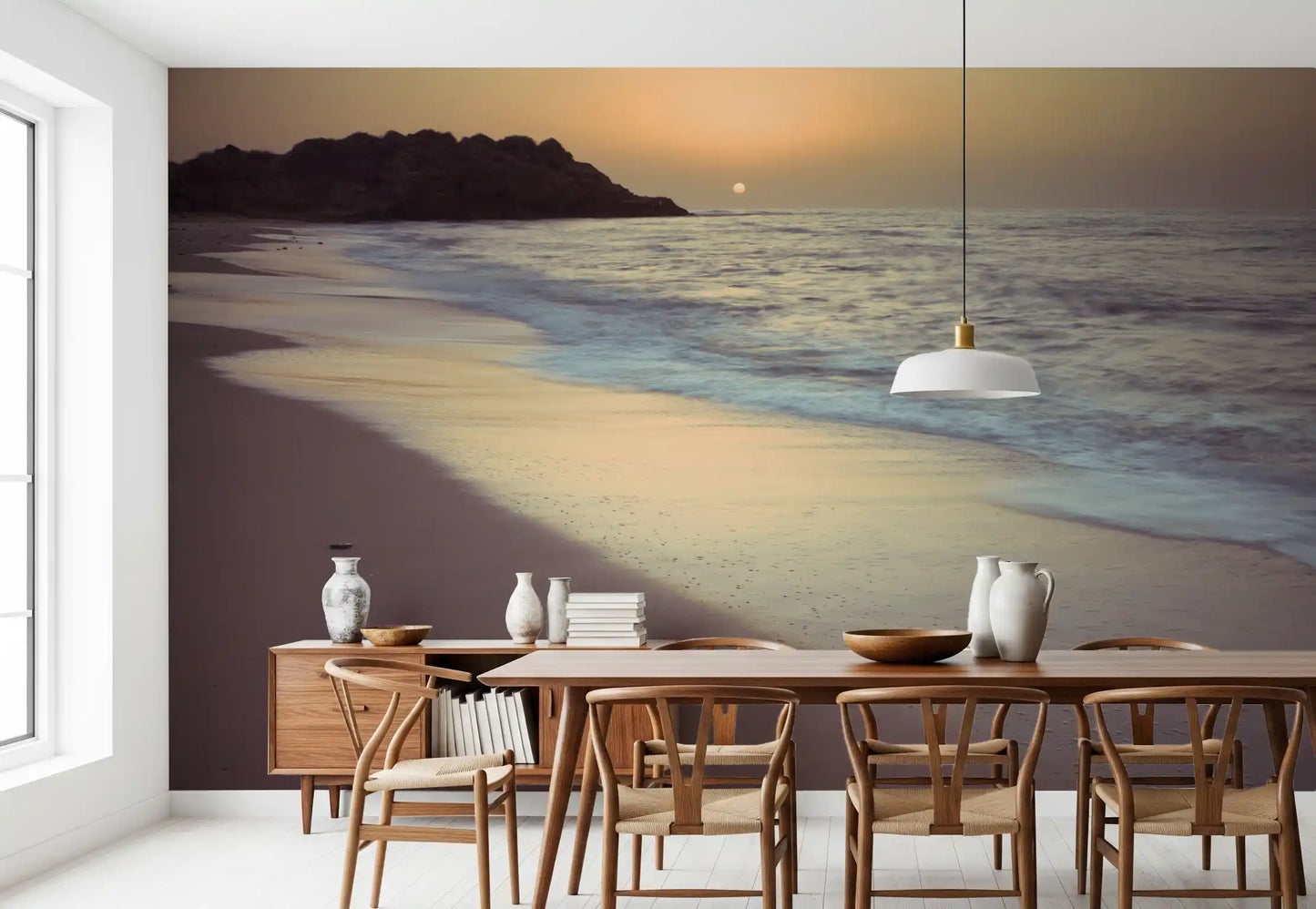 Golden Hour Coastline Wall Mural