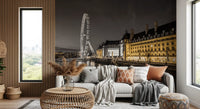 Nocturnal London Eye and County Hall Wall Mural