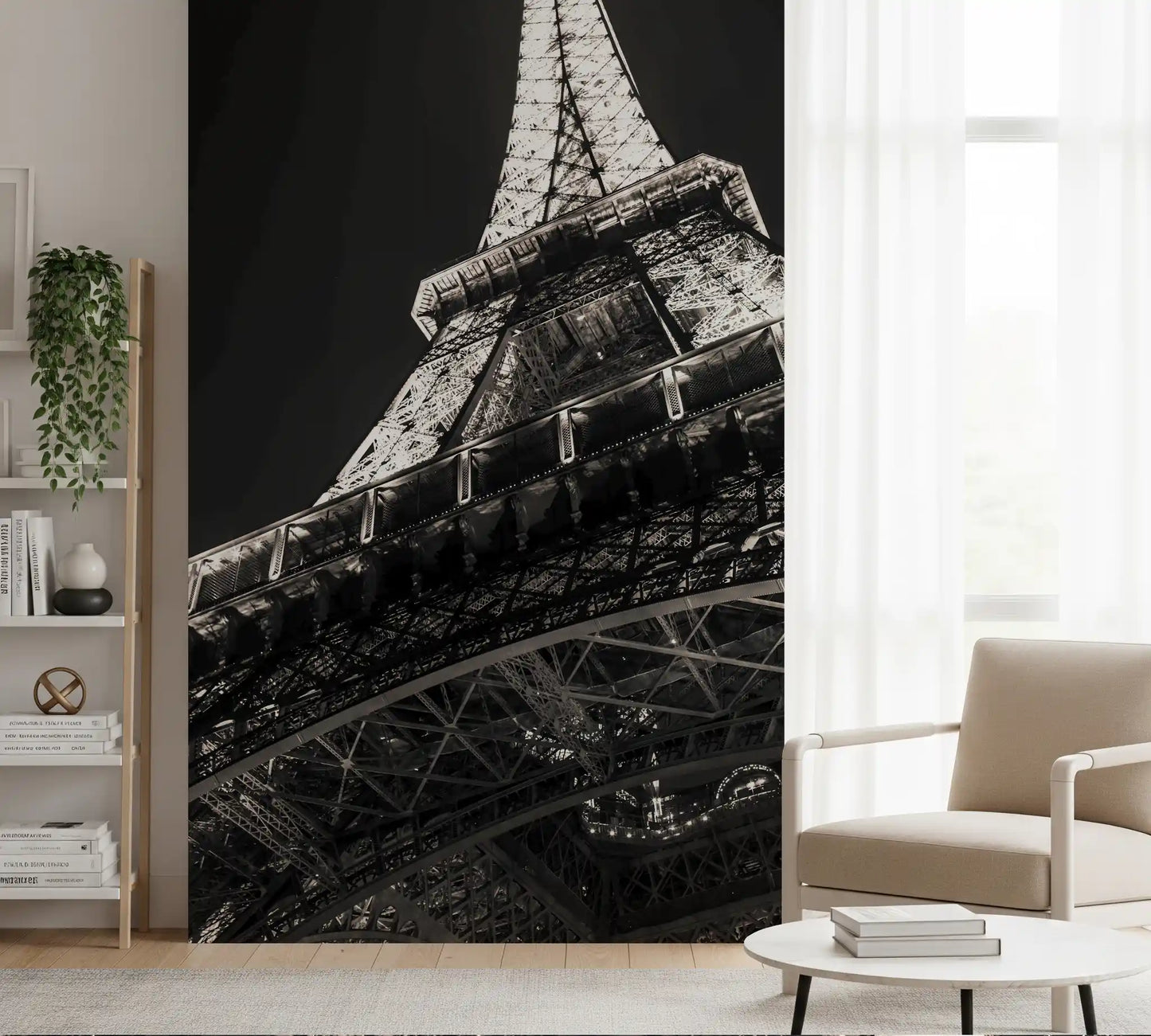Parisian Night Architectural Perspective Wall Mural