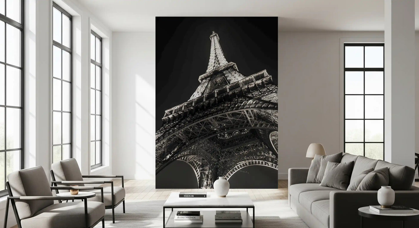 Parisian Night Architectural Perspective Wall Mural