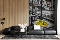 Venetian Rain with Golden Roses Wall Mural
