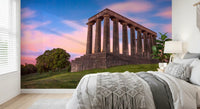 Sunset Over Calton Hill Colonnade Wall Mural