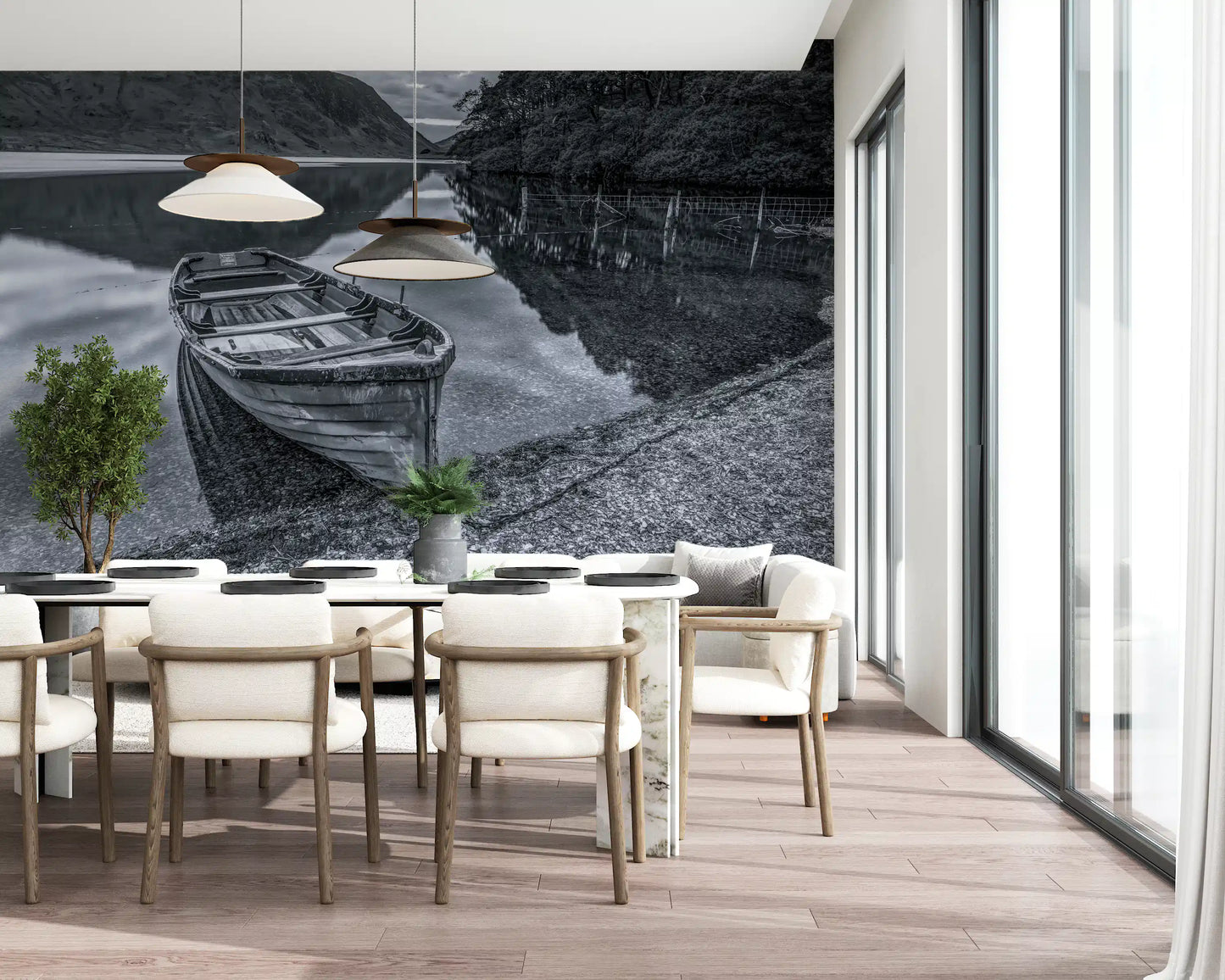 Quiet Shore Reflections Wall Mural