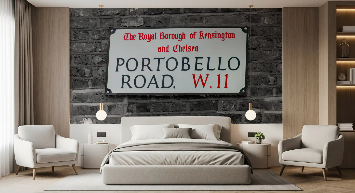 West London Borough Brick Wall Wall Mural