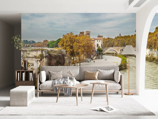 Rome Historic Riverbanks Wall Mural