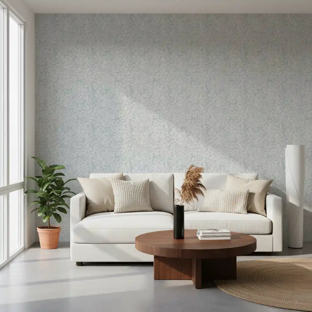 Pale Nordic Leafage Wallpaper⁠