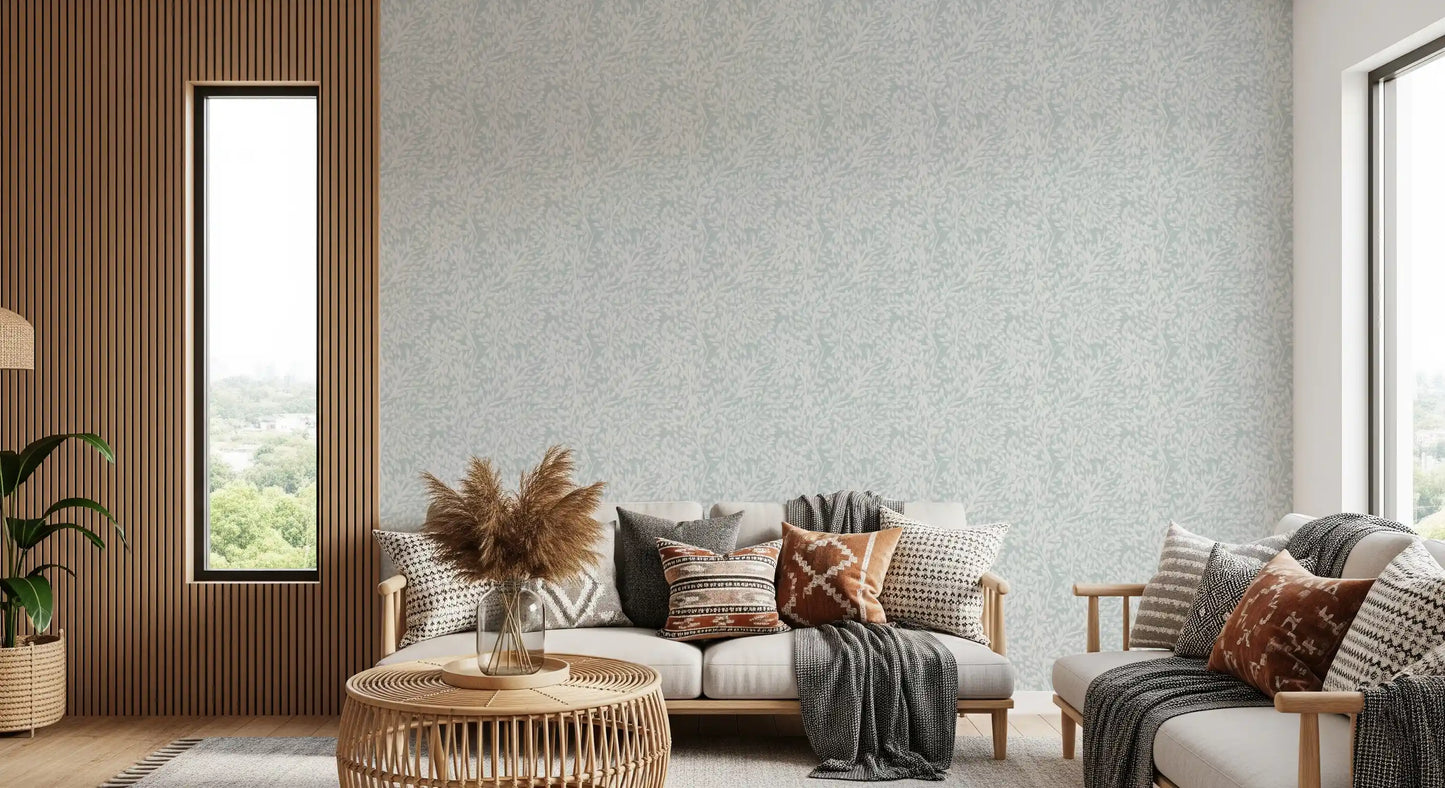 Pale Nordic Leafage Wallpaper⁠