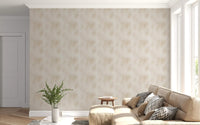 Delicate Linen Botanical Foliage Wallpaper⁠
