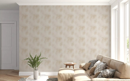 Delicate Linen Botanical Foliage Wallpaper⁠