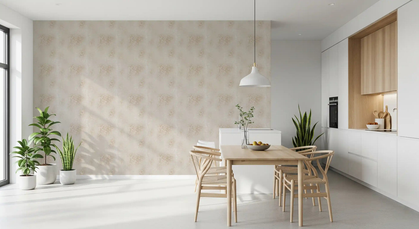 Delicate Linen Botanical Foliage Wallpaper⁠