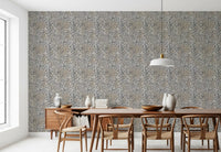 Textured Woodland Birch Leaves Wallpaper⁠