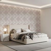 Abstract Organic Geometry in Warm Alabaster Wallpaper⁠