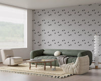 Nordic Charcoal Triangle Geometric Wallpaper⁠