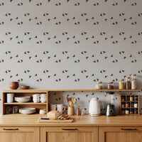 Nordic Charcoal Triangle Geometric Wallpaper⁠