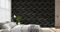 Abstract Urban Minimalist Grayscale Brick Wallpaper⁠