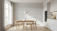 Scandi Neutral Stripe Block Wallpaper⁠