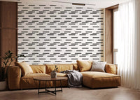 Industrial Slate Textured Linear Blocks Wallpaper⁠