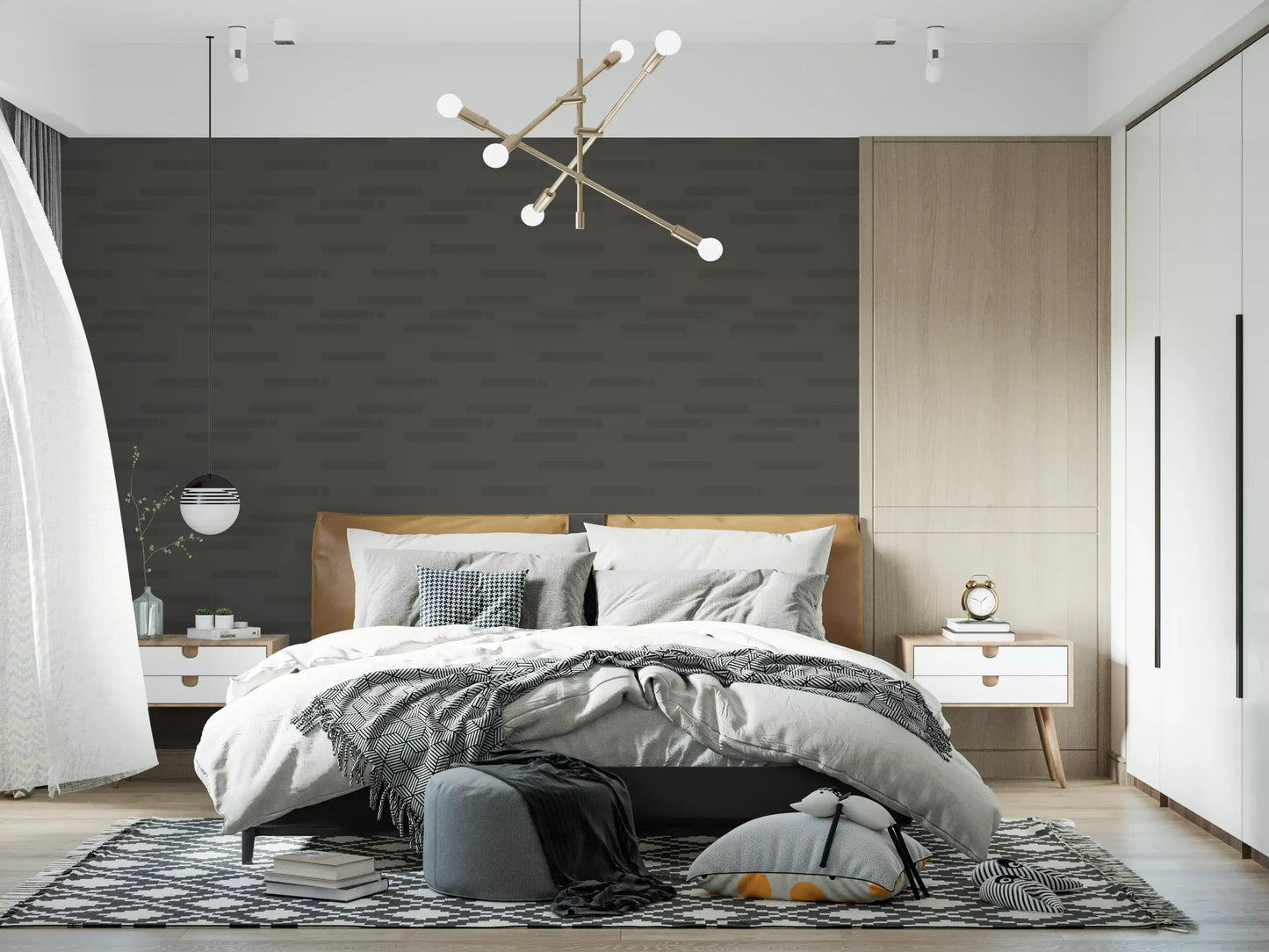 Brutalist Horizontal Grey Grids Wallpaper⁠