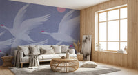 Origami Wings over Periwinkle Sky Wall Mural