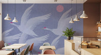 Origami Wings over Periwinkle Sky Wall Mural