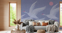 Origami Wings over Periwinkle Sky Wall Mural